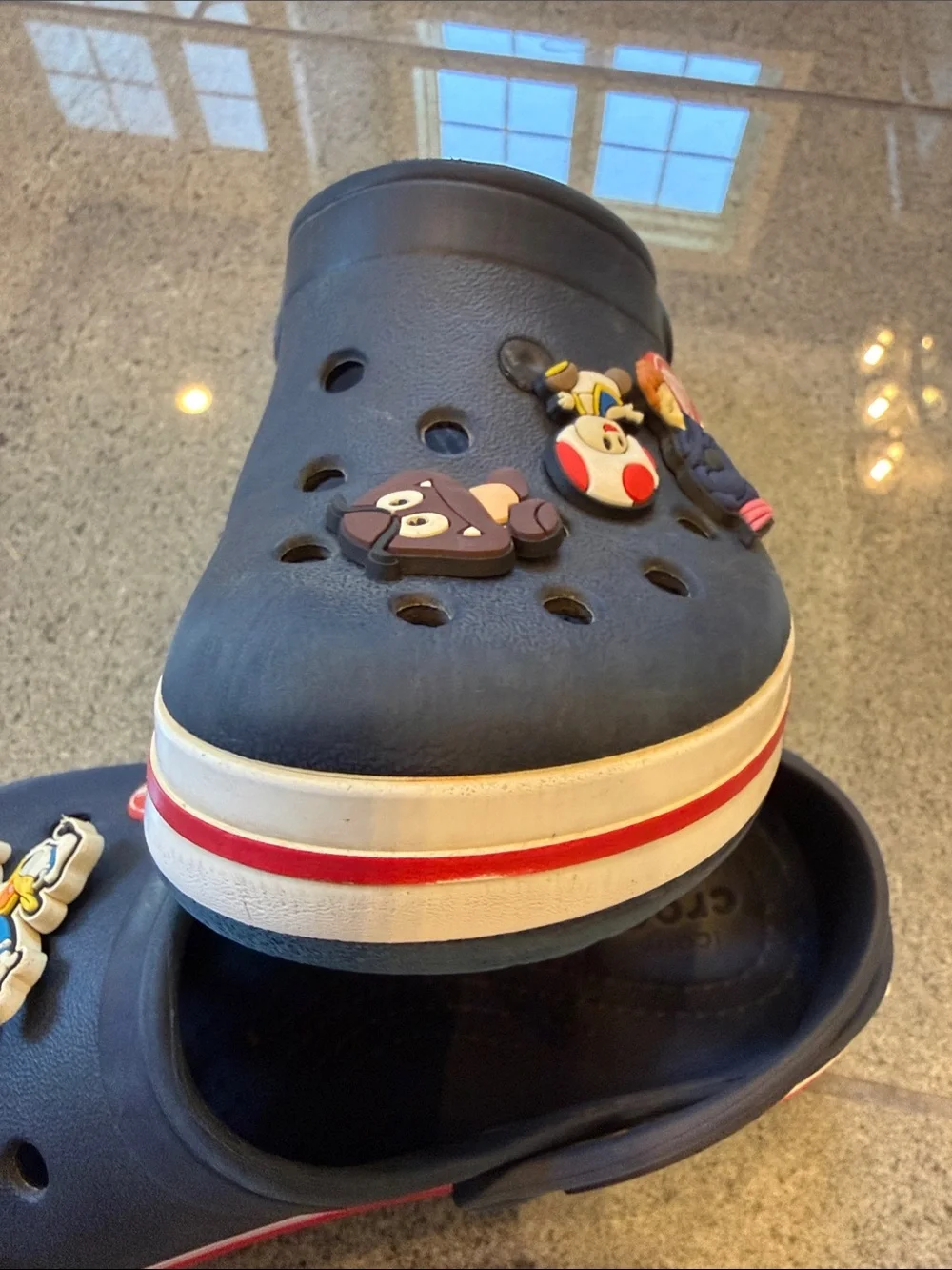 Kids Navy Croc withCharms